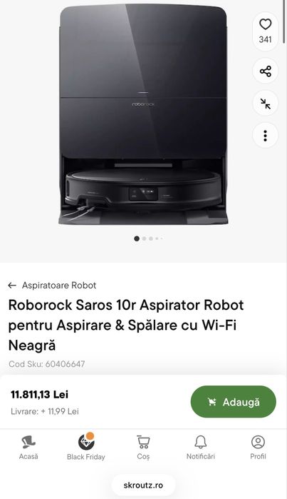 Robot Aspirator Automat •  2025 Roborock Saros S 10 R • NOU • Sigilat
