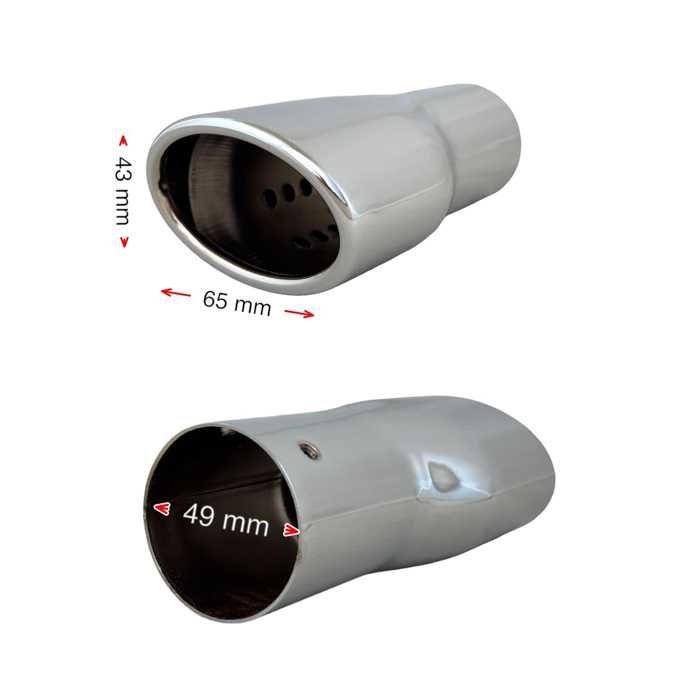 Накрайник за ауспух НТ 322 входа-49мм изхода-65/43мм