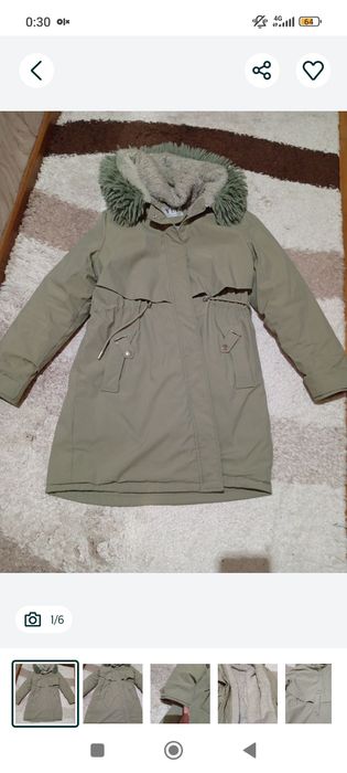 Очень теплая куртка с мехом новая