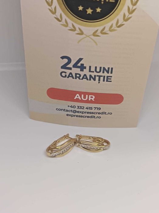 Cercei Aur 14K 2.35g (Ag4 Dacia B.52100.2) Garantie 2 ani