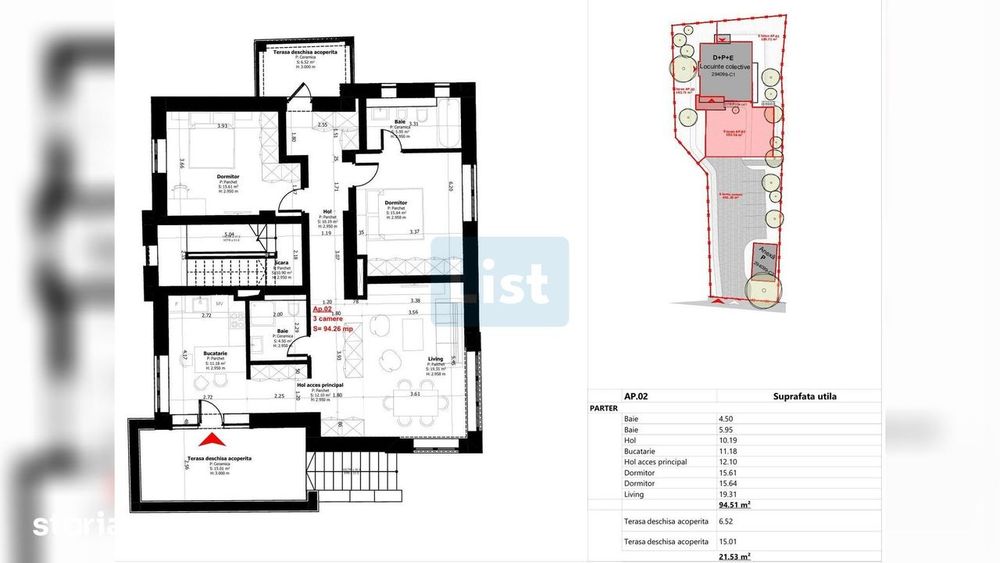 Comision 0% Proiect autorizat 3 apartamente, Grigorescu