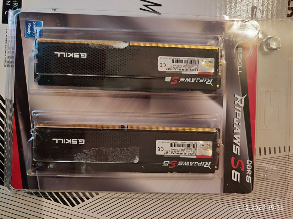 Рам памет G.SKILL Ripjaws S5 Black 32GB (2x16GB) DDR5 6000MHz CL32