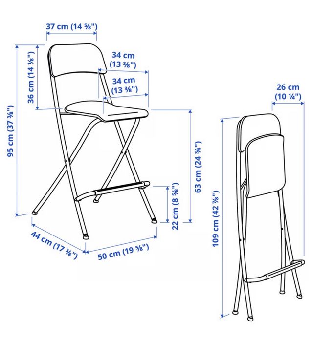 4 x Scaun bar - FRANKLIN - IKEA