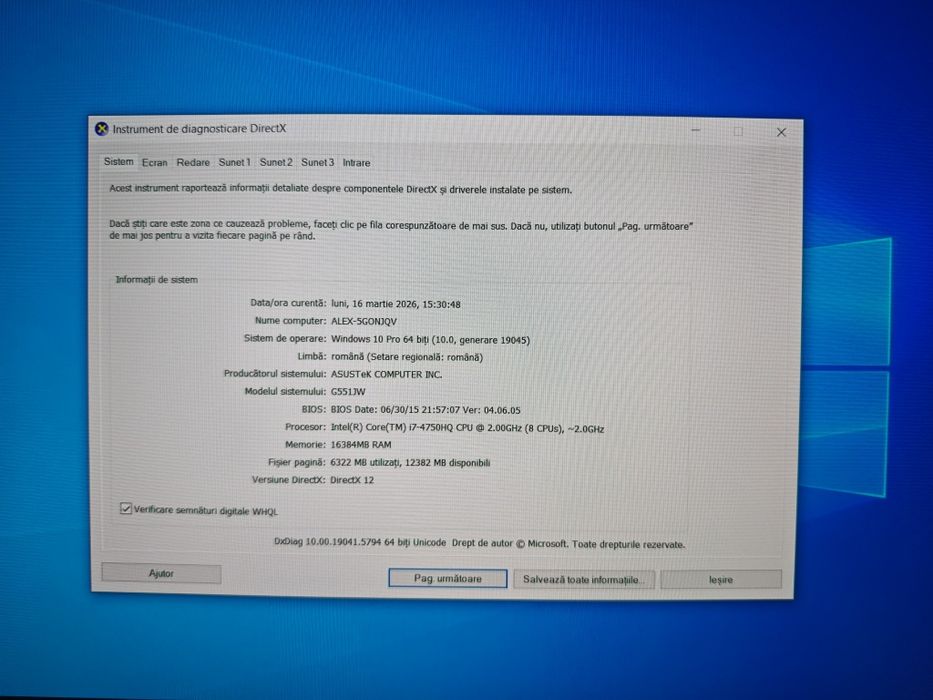 ASUS ROG model G551jw full box!