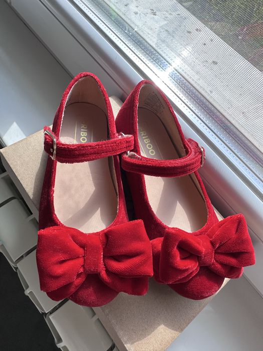 Balerini catifea rosii 25 Friboo