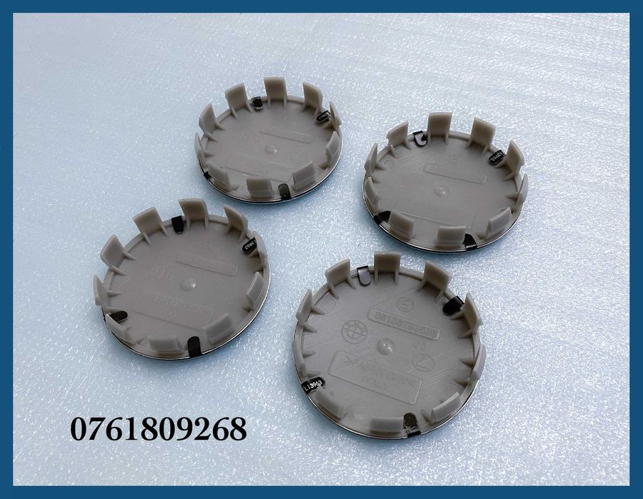 Set 4 capace negre 68mm jante aliaj BMW seria 1 2 3 4 5 6 7 X1 X3 X5 X6