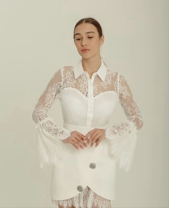 Вечернее белое платье