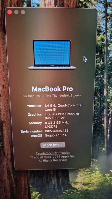 MacBook Pro 2019 Core i5 1.4 13" Touchbar употребяван