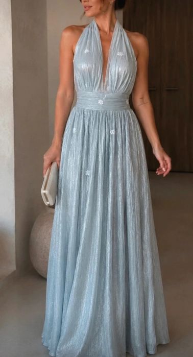 Rochie de gală foarte specială ( albastru deschis )