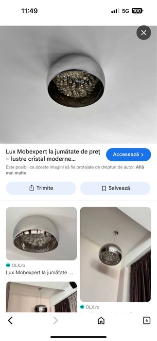 Lustre cristal moderne