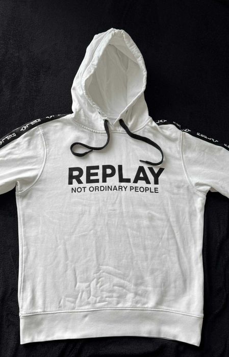 REPLAY hanorac alb barbati, marime S