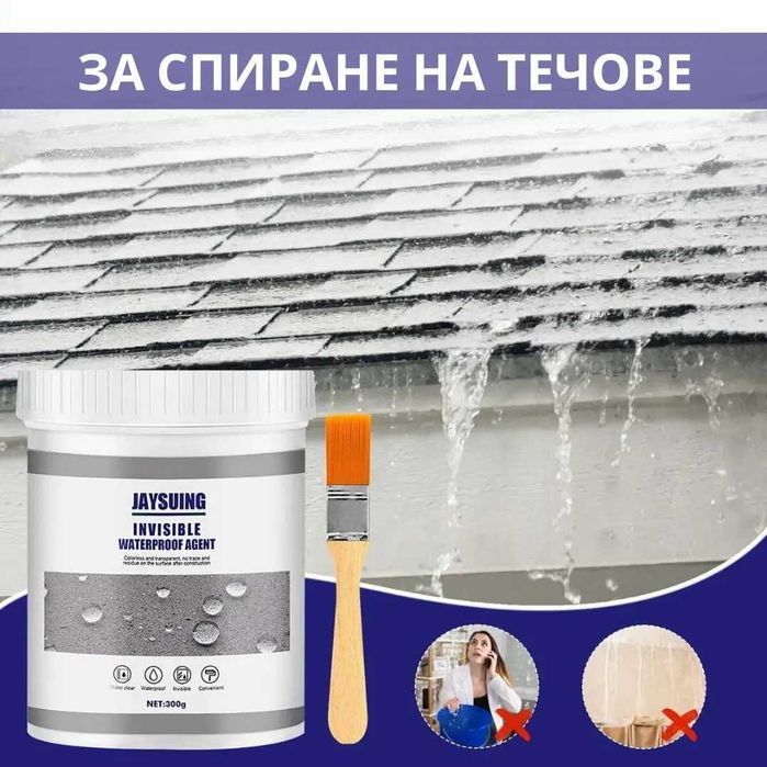 Водоустойчиво Прозрачно Лепило Против Течове