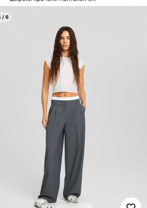 Спортно-елегантен панталон от Бершка