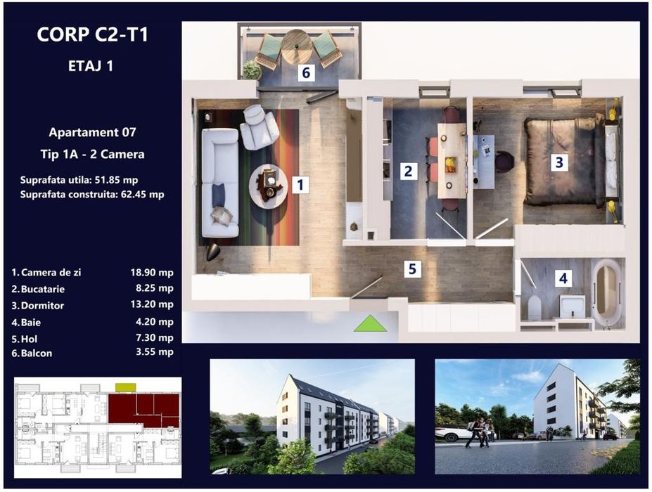 Apartamente noi cu 2 si 3 camere -Rasnov
