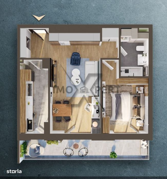 Apartament 2 camere , et intemediar, parcare, Elite City