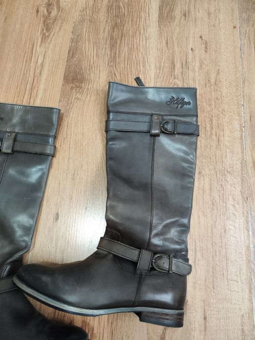 Cizme lungi Tommy Hilfiger din piele mărimea 38