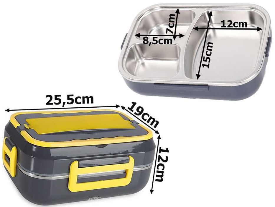 Кутия за затопляне на обяд за 12 или 220V INOX