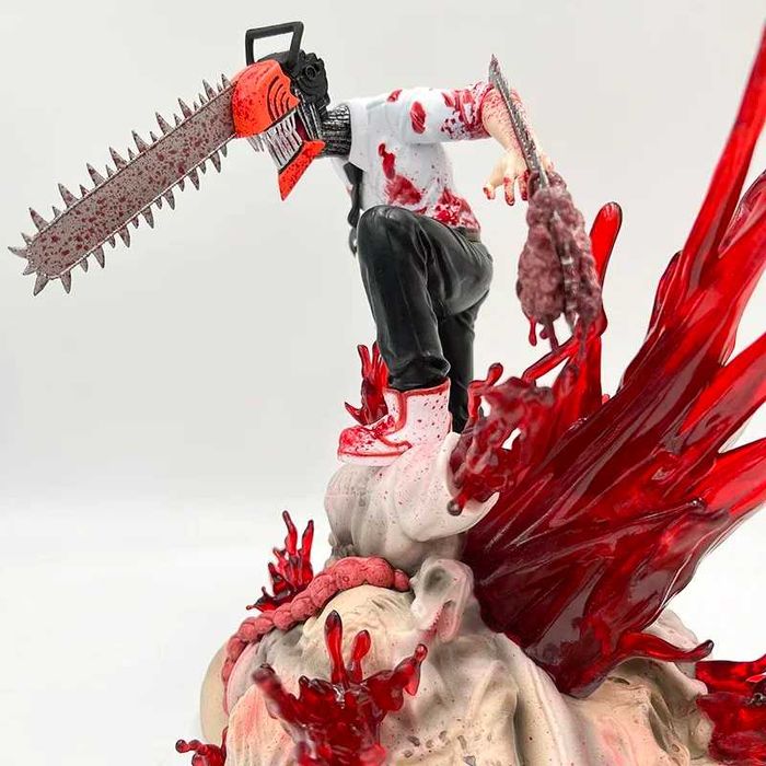 Figurină Anime Chainsaw Man – Denji & Pochita, 27 cm