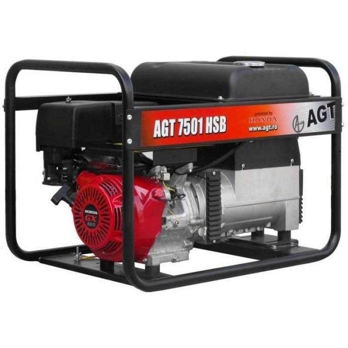 AGT 7501 HSB monofazat 6.4kVA  13cp Honda GX390  alternator MA Italia