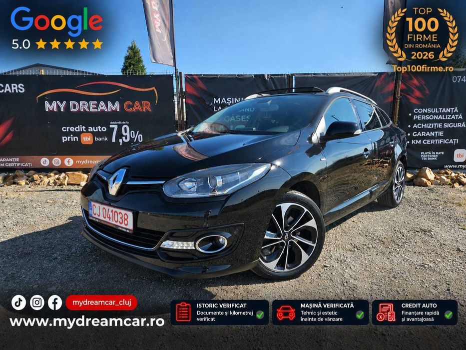 Renault Megane 1.5 dCi BOSE Edition!!!Rata de la 823 lei!!!Cutie Automata EDC cu dublu ambreaj/ Euro6b/Trapa Panoramica/Camera /Keyless/Credit Auto/