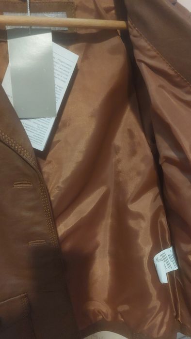 Кожаный пиджак. Новый.