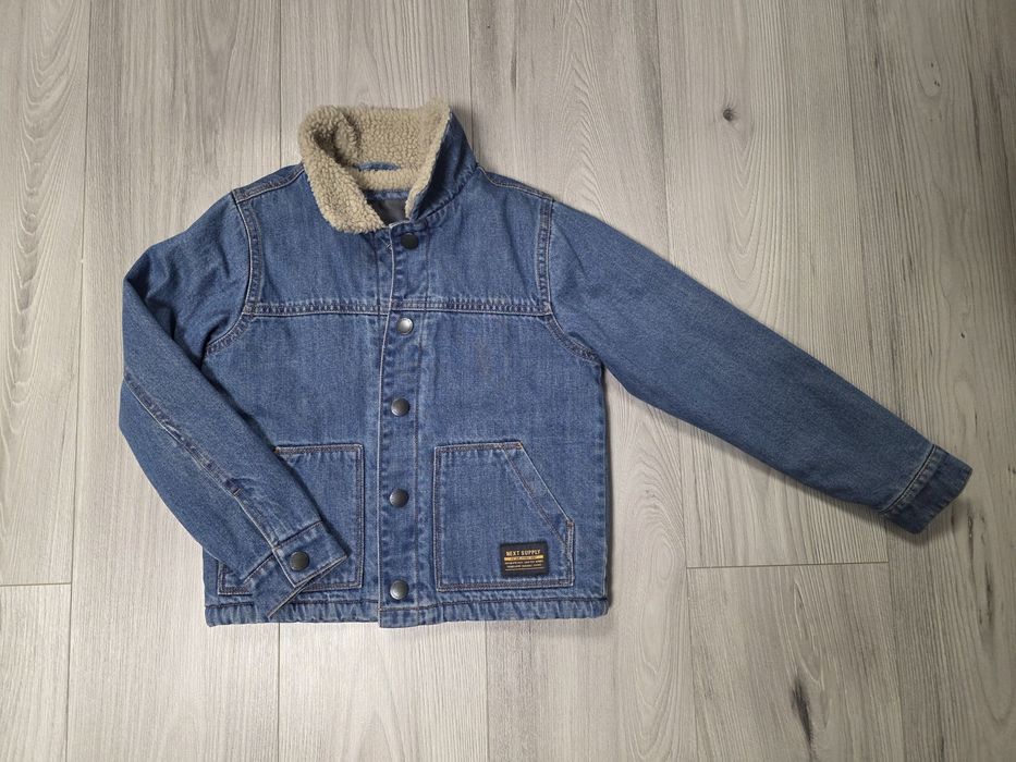 Geaca cu blana de blugi Next 6-7ani