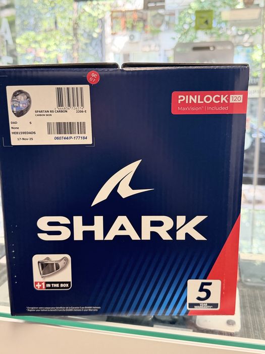 SHARK Spartan RS Carbon – Carbon Skin,  S , Pinlock 120 MaxVision