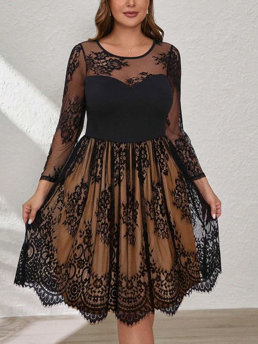 Рокля дантела, Официална рокля, Черна рокля, Рокля по тялото, Секси ро