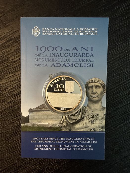 Moneda BNR Monumentul de la Adamclisi argint 2009