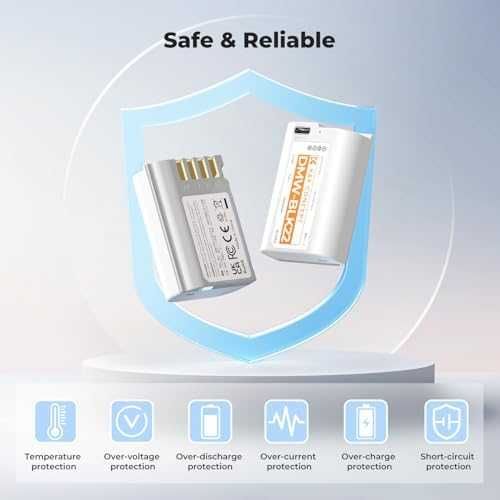 Нови DMW-BLK22 2 броя батерии USB-C 2520mAh Panasonic Lumix фотоапарат