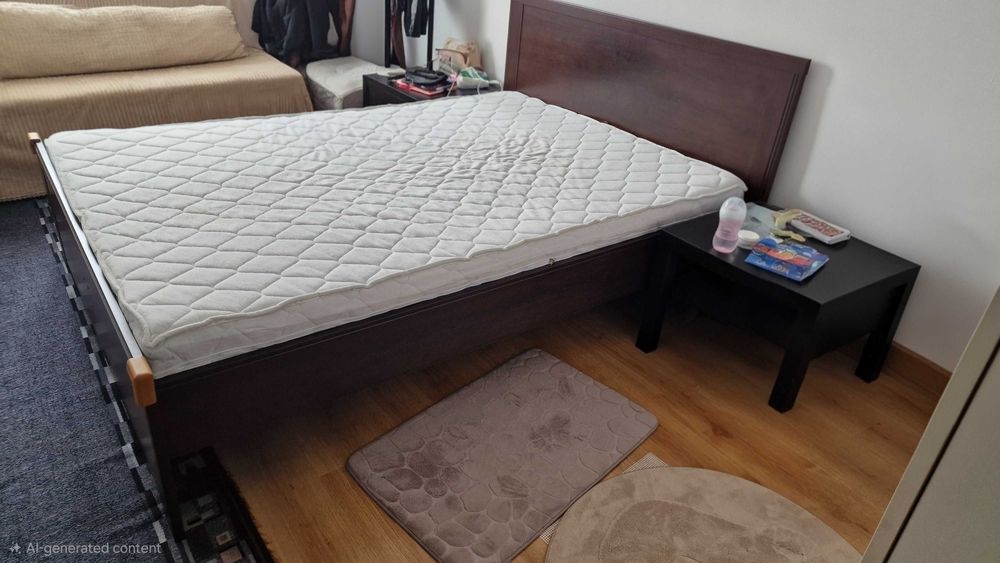 Спалня 140/200 с 4 чекмеджета и метална подматрачна рамка