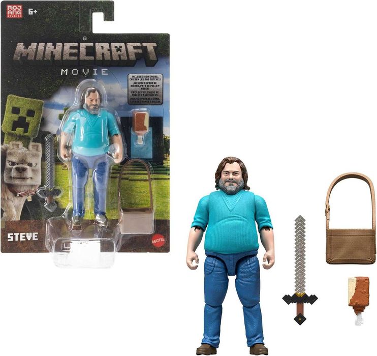 Mattel Minecraft: коллекционная шарнирная фигурка Стива ( 10 см)