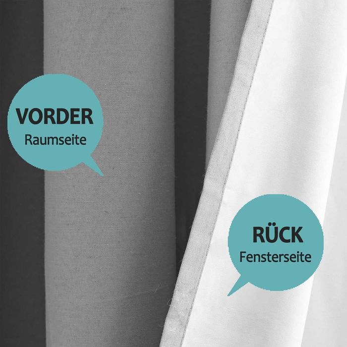 Treatmentex непрозрачни завеси с ефект на лен, термо завеса с капси