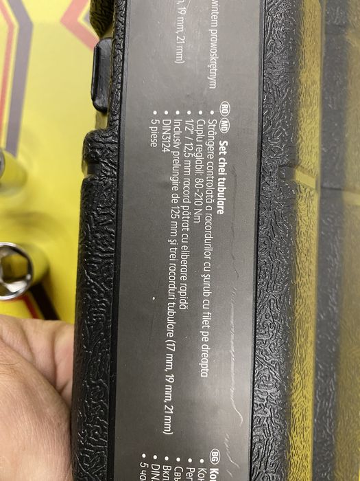 Cheie dinamometrica 1/2 80-210Nm tubulare 17 19 21  si prelungitor