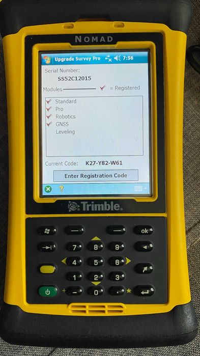 Controler  TRIMBLE NOMAD SurvCE 6, Fieldgenius 8  Surveypro 6