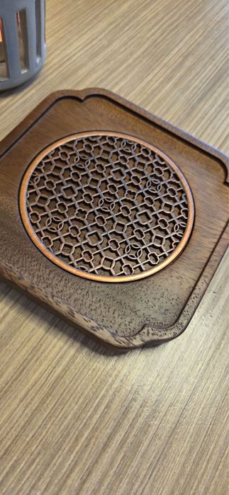 Елегантен комплект дърво и месинг