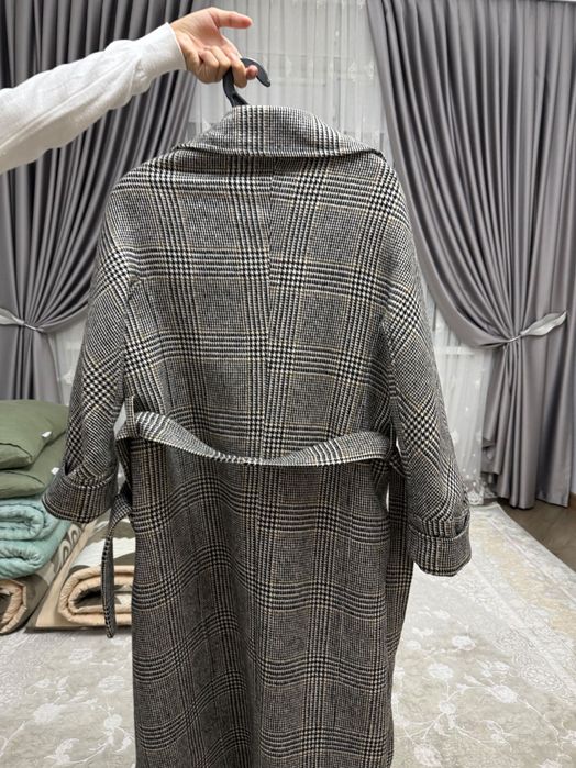 Пальто оверсайз, клетач