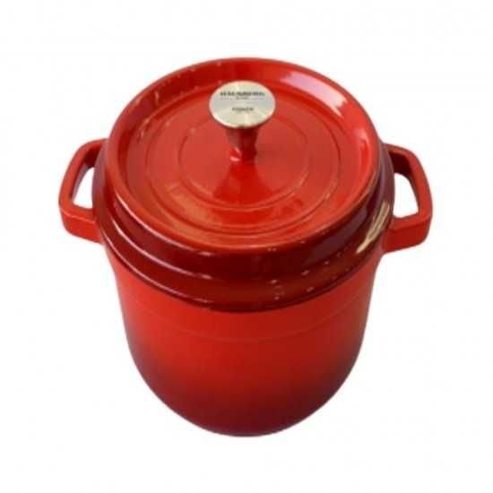 Емайлирана чугунена тенджера с капак 24СМ HAUSBERG HB-H-744