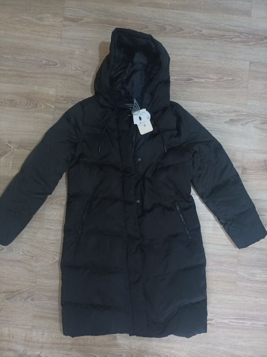 Дамско ново зимно яке с гъши пух черно размер S