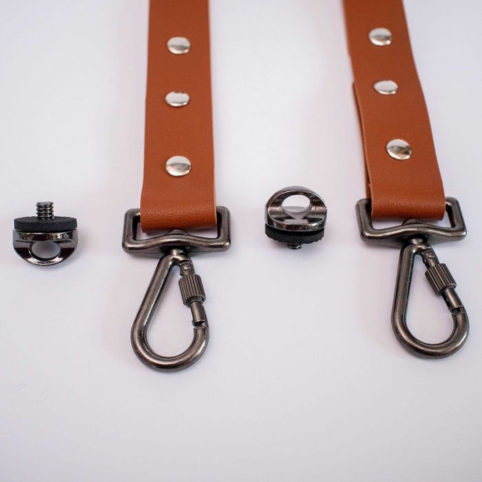 Кожен , двоен ремък за два фотоапарата