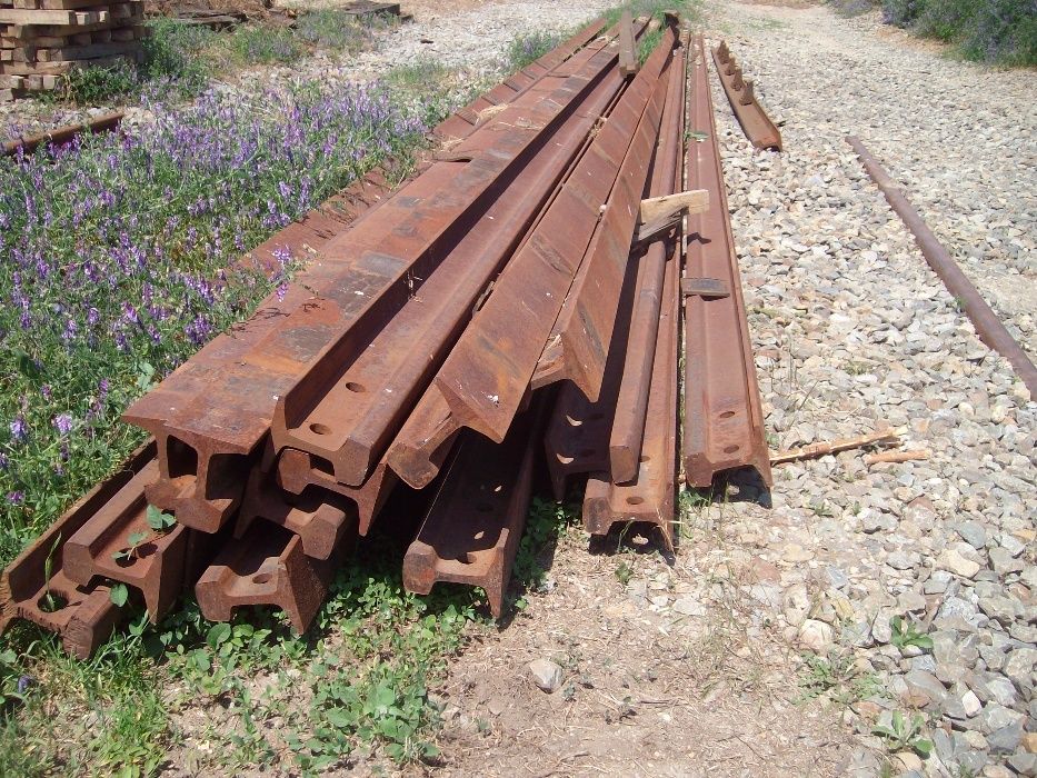 Sina cale ferata, schimbătoare de cale , traverse CF din lemn si beton