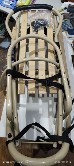 Sanie cu suspensii, spătar și mâner Kummer