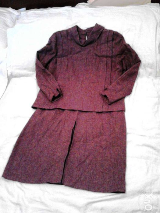 Deux piece retro vintage original matase nat- costumas 1970's