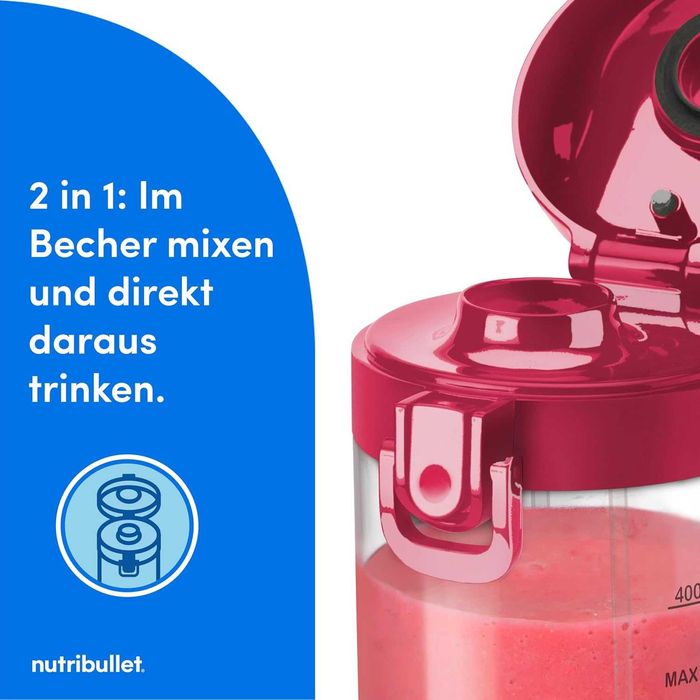 Преносим смути миксер nutribullet NBP003NBL чаша без BPA 475 мл, безжичен