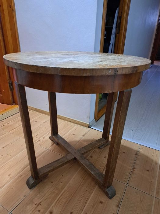 Masa rotunda lemn masiv vechime 100 ani