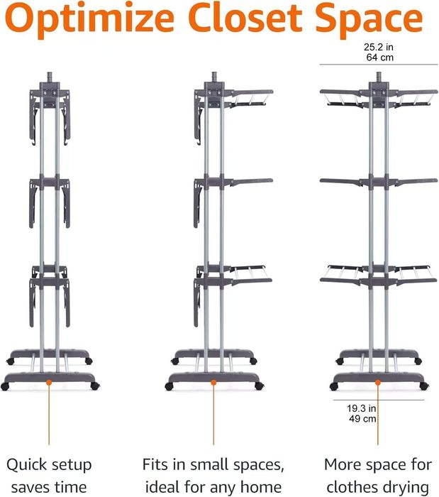 Вертикален сушилник за дрехи и обувки
