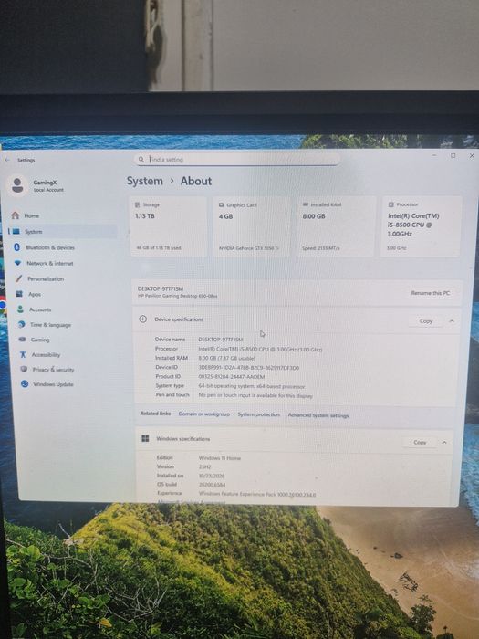 Unitate pc gaming i5 8500, 8gb ram, ssd256gb, Gtx 1050ti