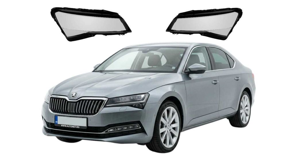 Стъкла за фар Skoda Superb 3 face след 2020г, Капаци/стъкла за фарове Суперб 3 Фейслифт