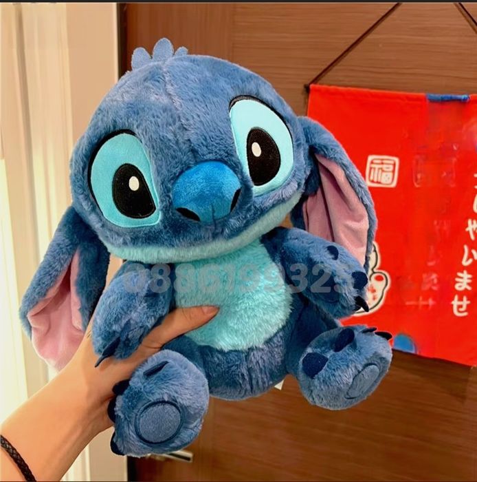 Голяма плюшена играчка Стич, 55см, Пухкав плюшен Стич Lilo Stitch плюш