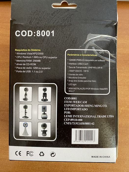 Camera web 12000k pixels